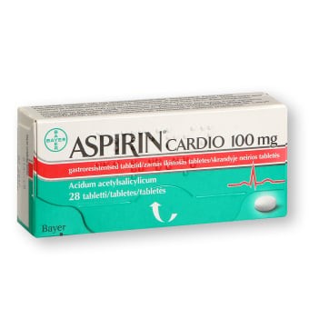 Aspirin Cardio 100 mg pakuotė