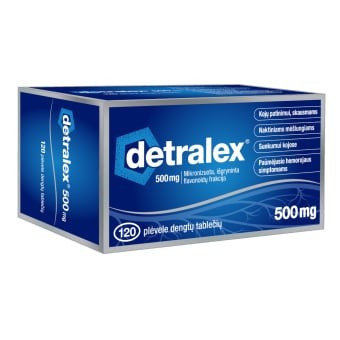 detralex 500 mg (450 mg/50 mg) pakuotė
