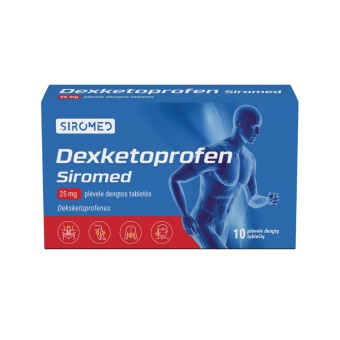 Dexketoprofen Siromed 25 mg pakuotė