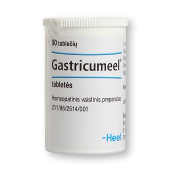 Gastricumeel 30 mg/30 mg/60 mg/60 mg/60 mg/60 mg pakuotė
