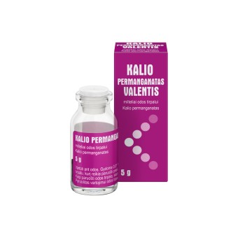 Kalio permanganatas Valentis 5 g, 10 g pakuotė