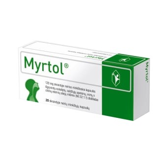 Myrtol 120 mg pakuotė