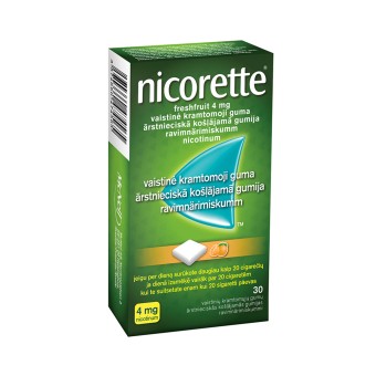 nicorette freshfruit 4 mg pakuotė