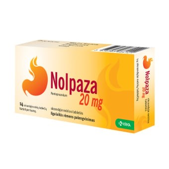 Nolpaza 20 mg pakuotė