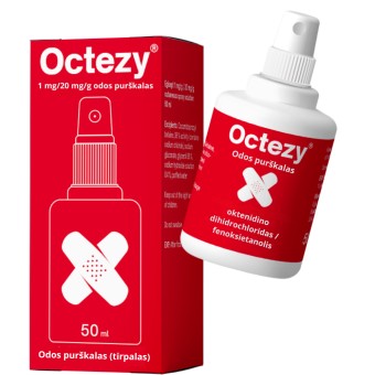 Octezy 1 mg/20 mg/g pakuotė