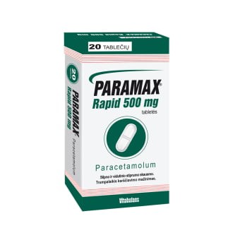 PARAMAX Rapid 500 mg pakuotė