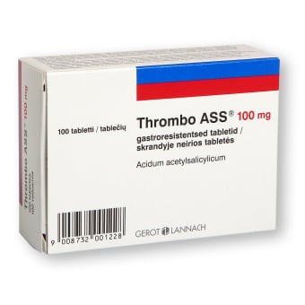 Thrombo ASS 100 mg pakuotė