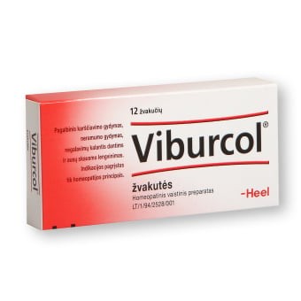 Viburcol 1,1 mg/1,1 mg/1,1 mg/1,1 mg/2,2 mg/4,4 mg pakuotė