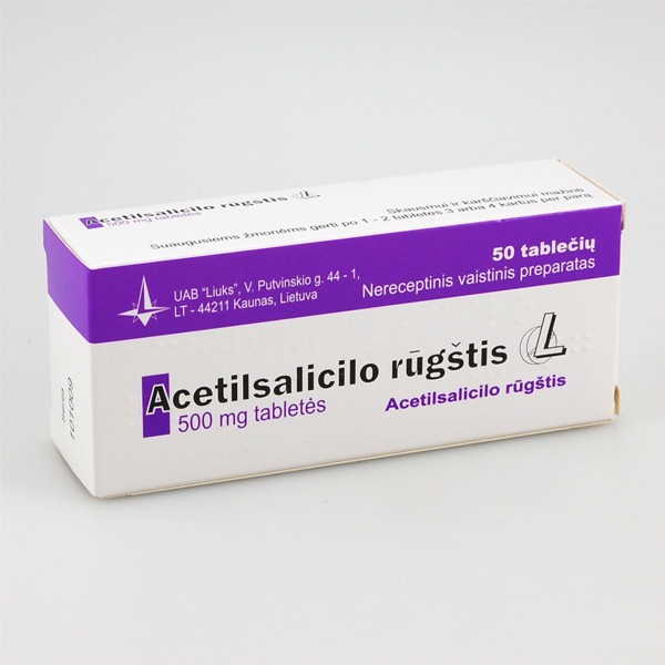 Acetilsalicilo rūgštis Stirol 325 mg pakuotė