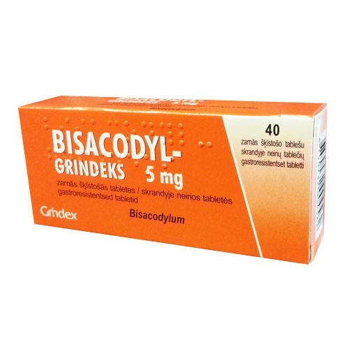 BISACODYL-GRINDEKS 5 mg