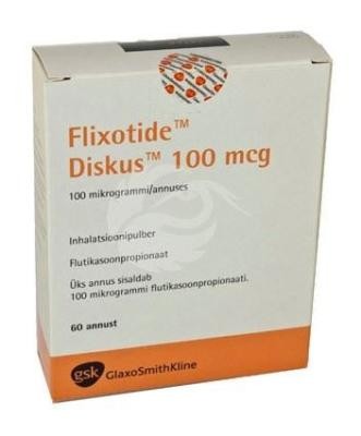 Flixotide Diskus 100 µg/dozėje