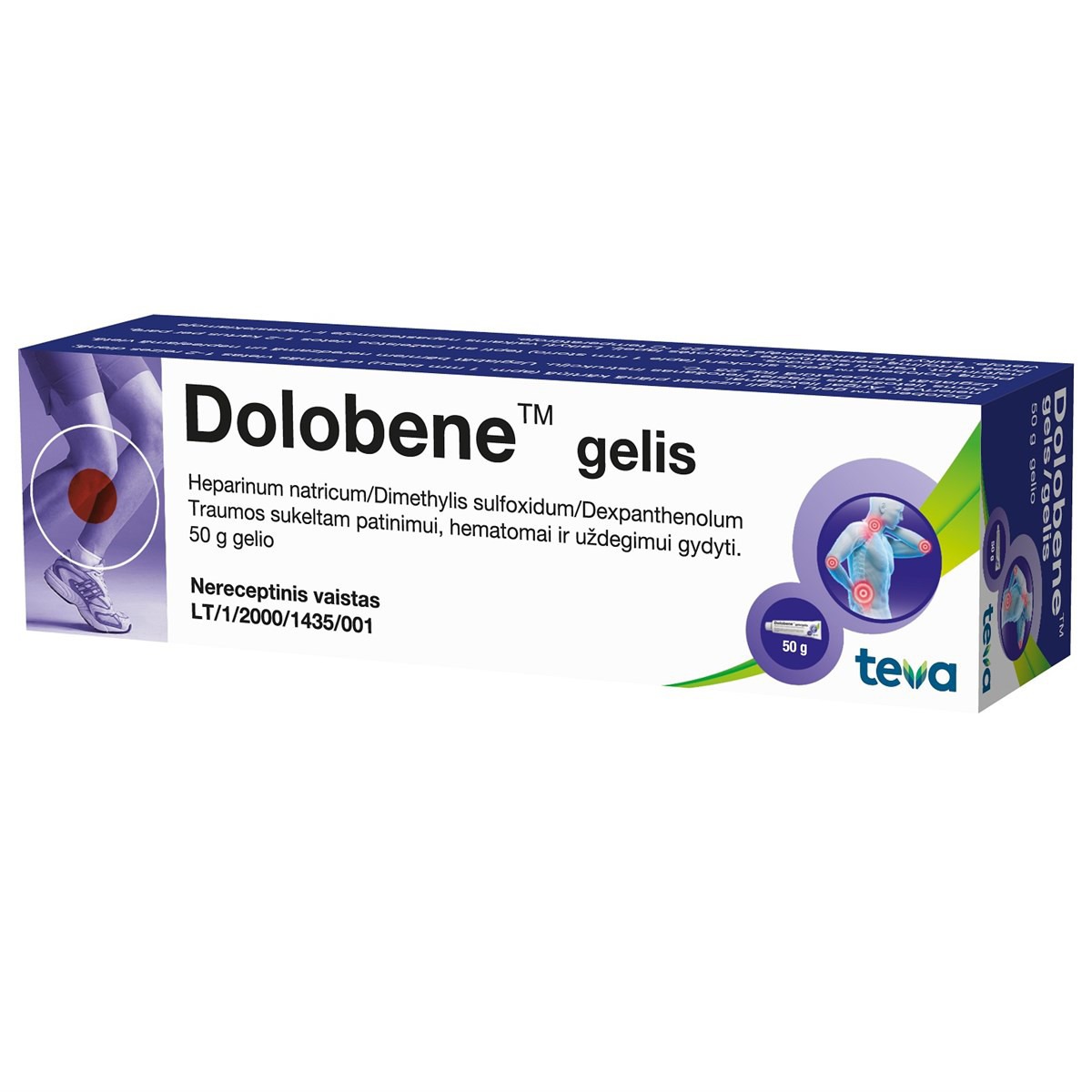 Dolobene 500 TV/150 mg/25 mg/g pakuotė