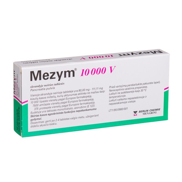 Mezym 10000 V 80-111,11 mg (10000 V/7500 V/375 V)