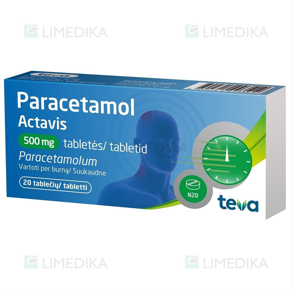 Paracetamol Actavis 500 mg