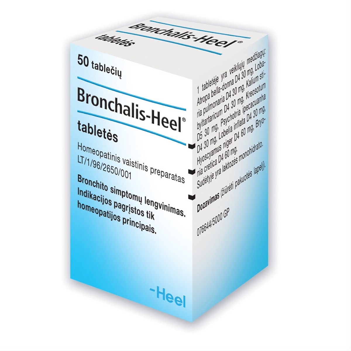 Bronchalis-Heel 30 mg/30 mg/30 mg/30 mg/30 mg/30 mg/60 mg/60 mg pakuotė