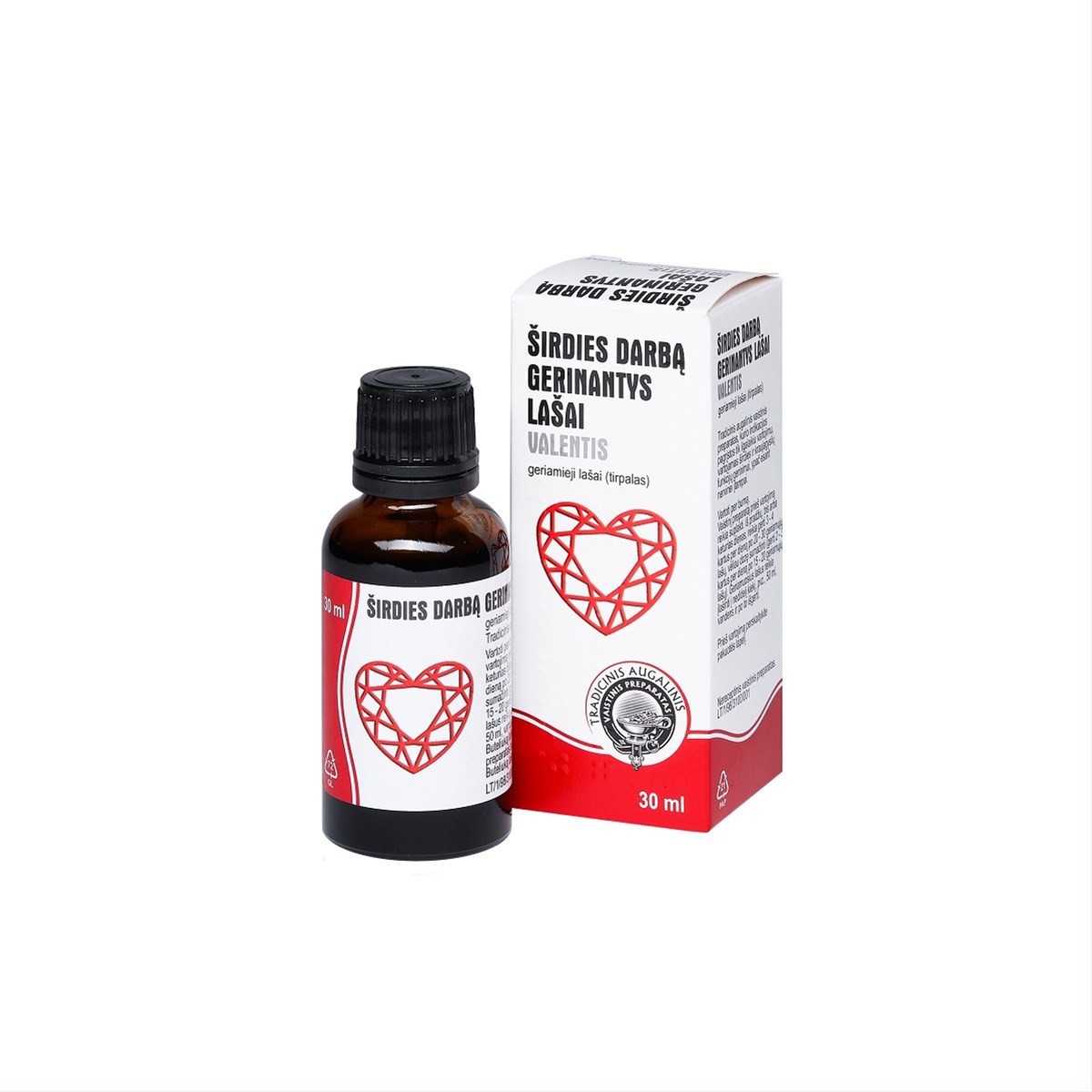 ŠIRDIES DARBĄ GERINANTYS LAŠAI VALENTIS 0,34 ml/0,33 ml/0,33 ml/ml