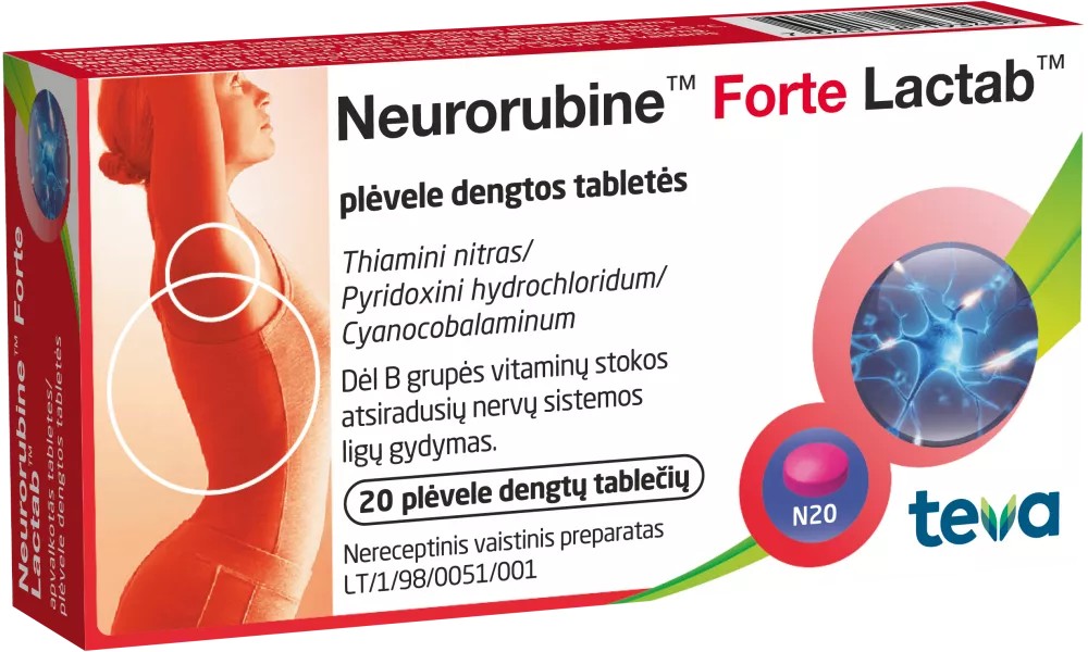 Neurorubine Forte Lactab 200 mg/50 mg/1 mg