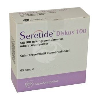 Seretide Diskus 50 µg/100 µg/dozėje