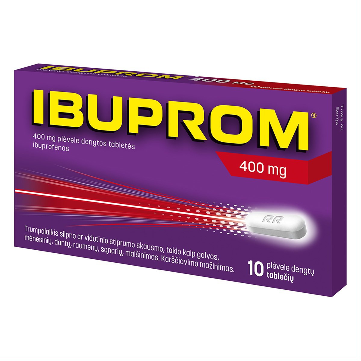 Ibuprofen US Pharmacia 400 mg pakuotė