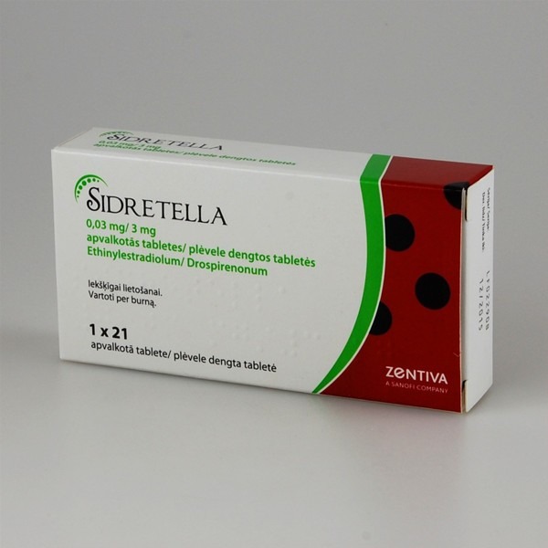 SIDRETELLA 0,03 mg/3 mg