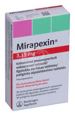 Mirapexin 3,15 mg