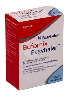 Bufomix Easyhaler 320 µg/9 µg/dozėje