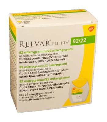 Relvar Ellipta 92 µg/22 µg