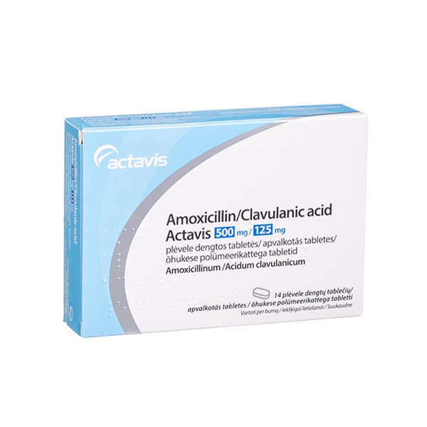 Amoxicillin/Clavulanic acid Actavis 500 mg/125 mg