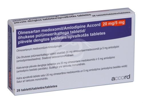 Olmesartan medoxomil/Amlodipine Accord 20 mg/5 mg