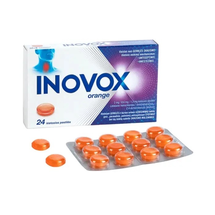 Inovox orange 2 mg/0,6 mg/1,2 mg
