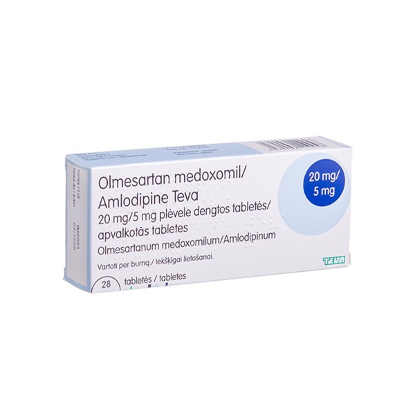 Olmesartan medoxomil/Amlodipine/Hydrochlorothiazide Teva 20 mg/5 mg/12,5 mg