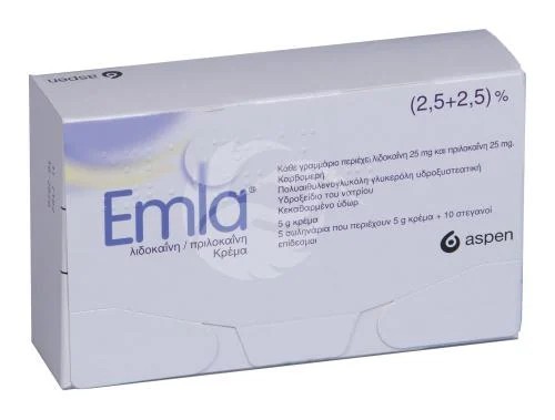Emla cremas 25 mg/25 mg/g