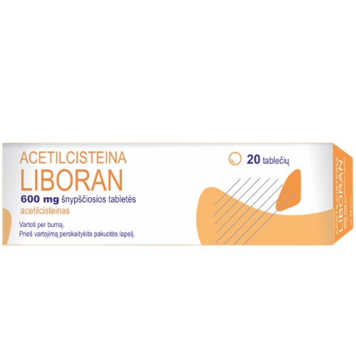 ACETILCISTEINA LIBORAN 600 mg pakuotė