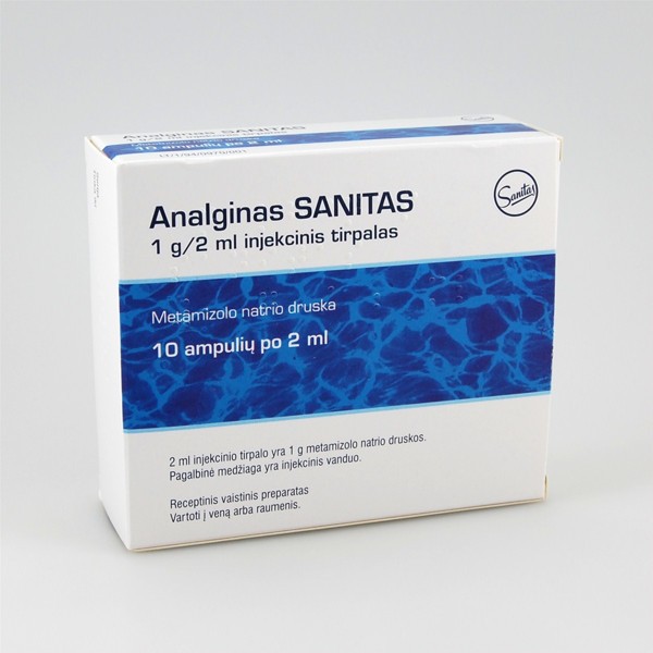 Analginas SANITAS 1 g/2 ml