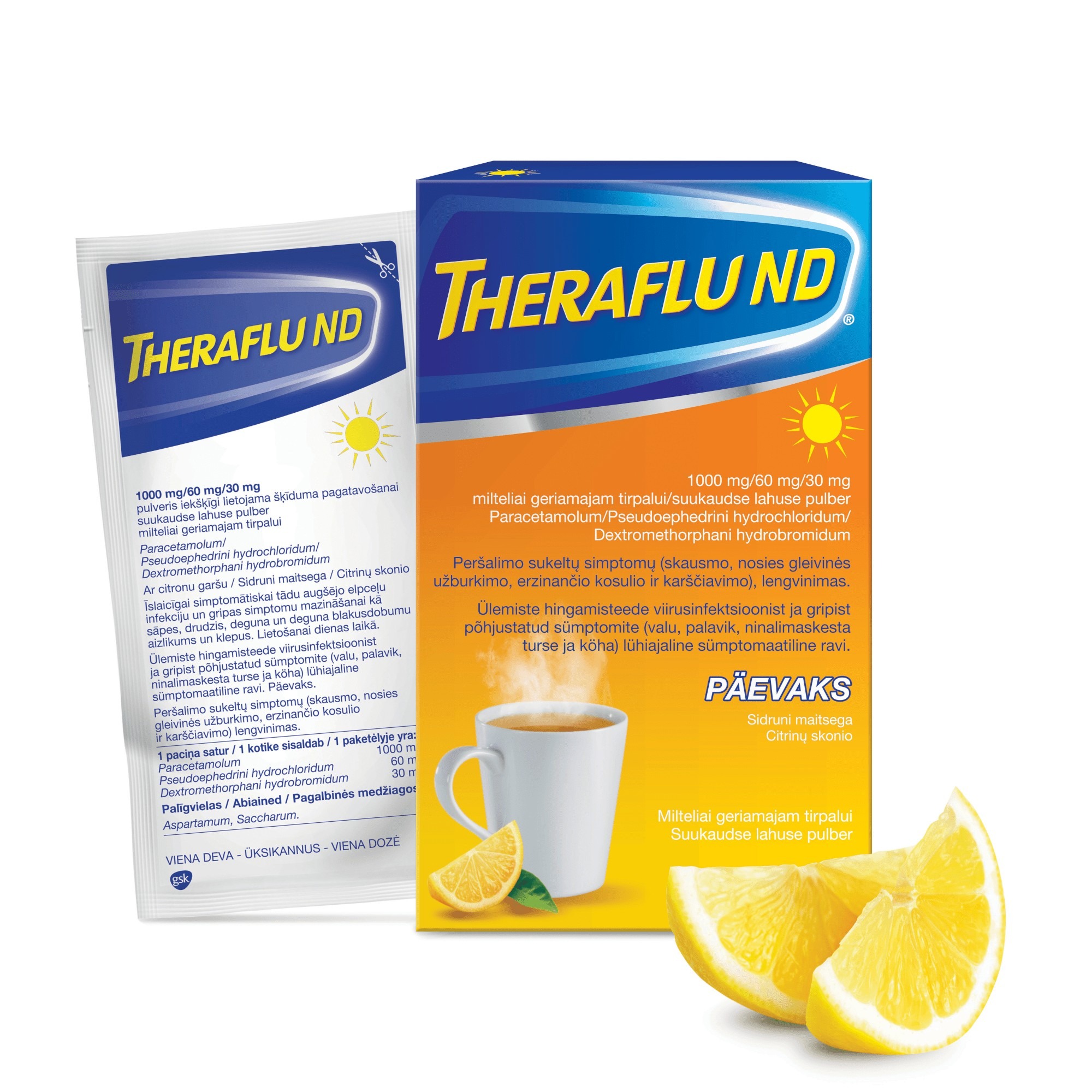 Theraflu ND 1000 mg/60 mg/30 mg