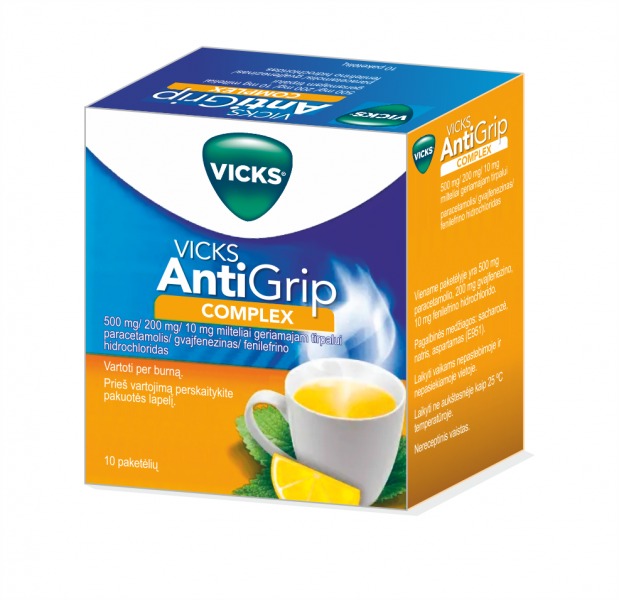 VICKS AntiGrip COMPLEX 500 mg/200 mg/10 mg