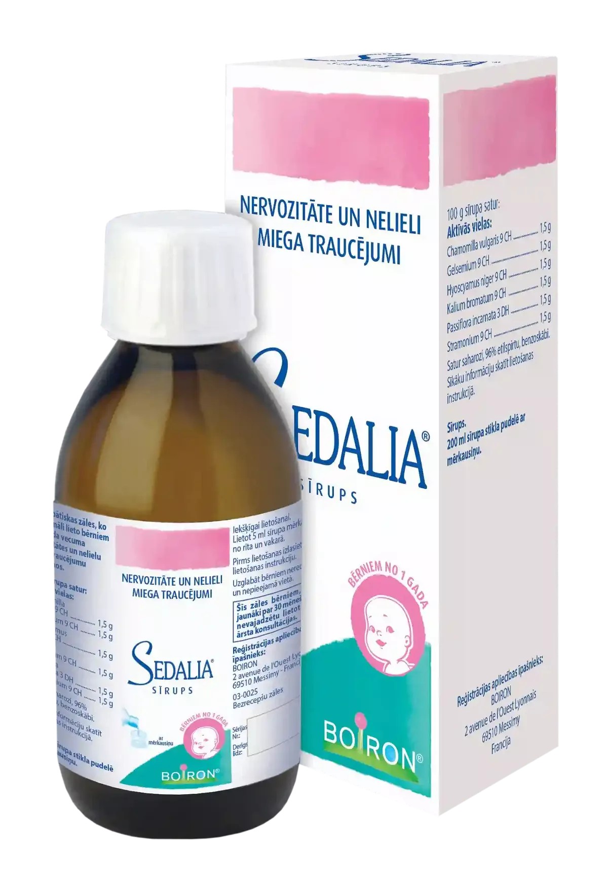 Sedalia 93,75 mg/93,75 mg/93,75 mg/93,75 mg/93,75 mg/93,75 mg/5 ml pakuotė
