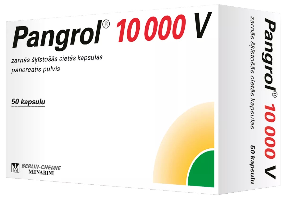 Pangrol 10000 V 98,3 – 178,6 mg (10000 V/9000 V/500 V) pakuotė