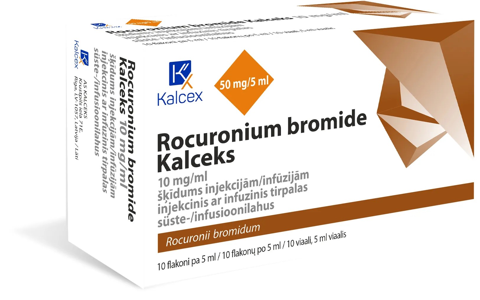 Rocuronium bromide Kalceks 10 mg/ml pakuotė