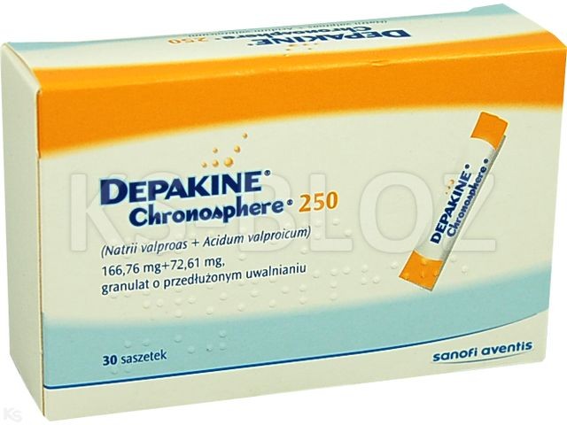DEPAKINE Chronosphere 250 mg pakuotė