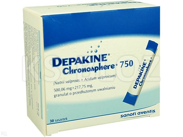 DEPAKINE Chronosphere 750 mg pakuotė