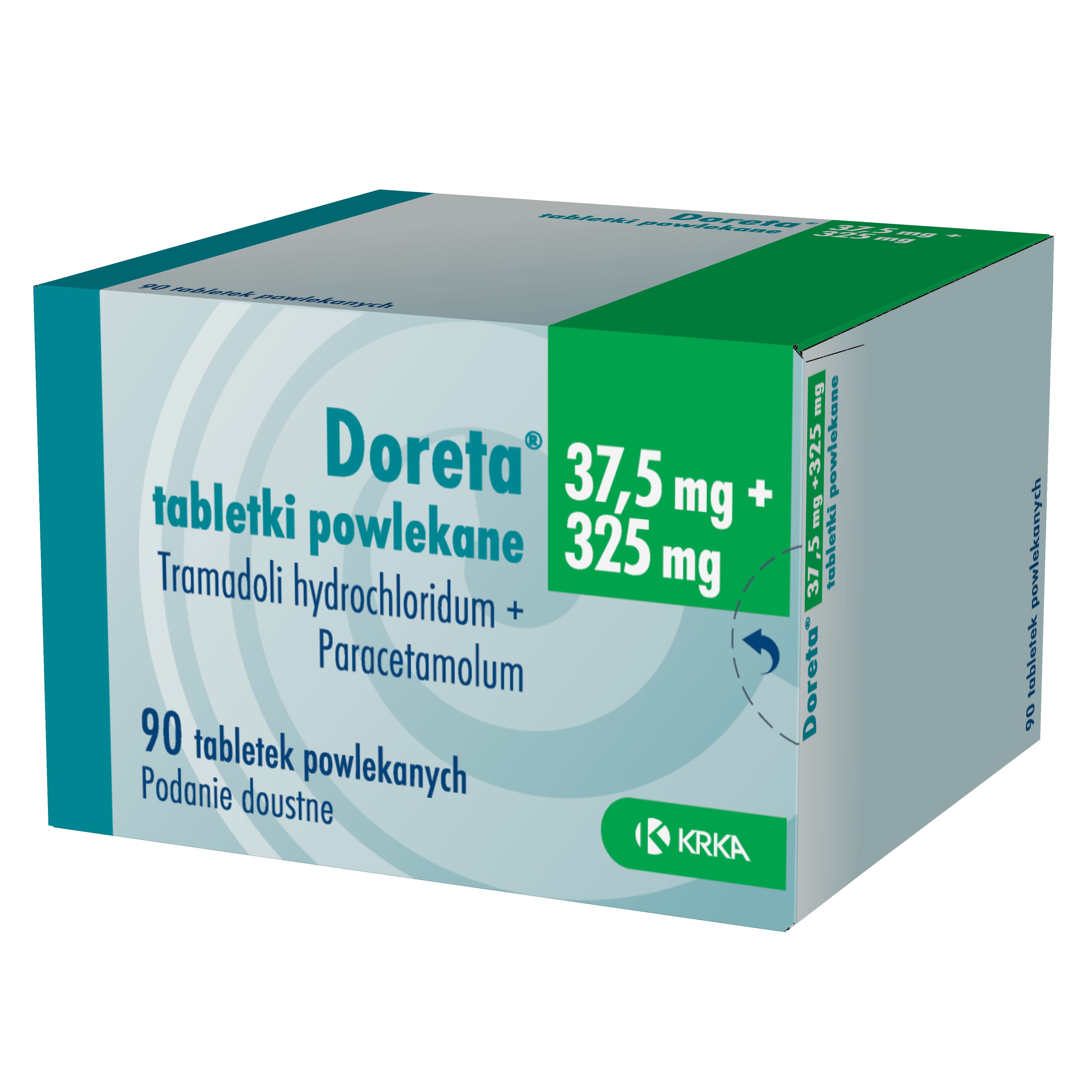 Doreta 37,5 mg/325 mg pakuotė