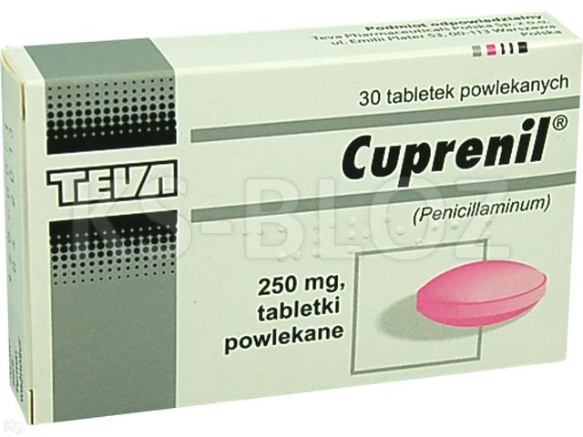 Cuprenil 250 mg pakuotė