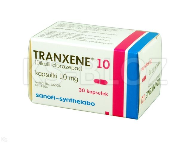 Tranxene 10 mg pakuotė