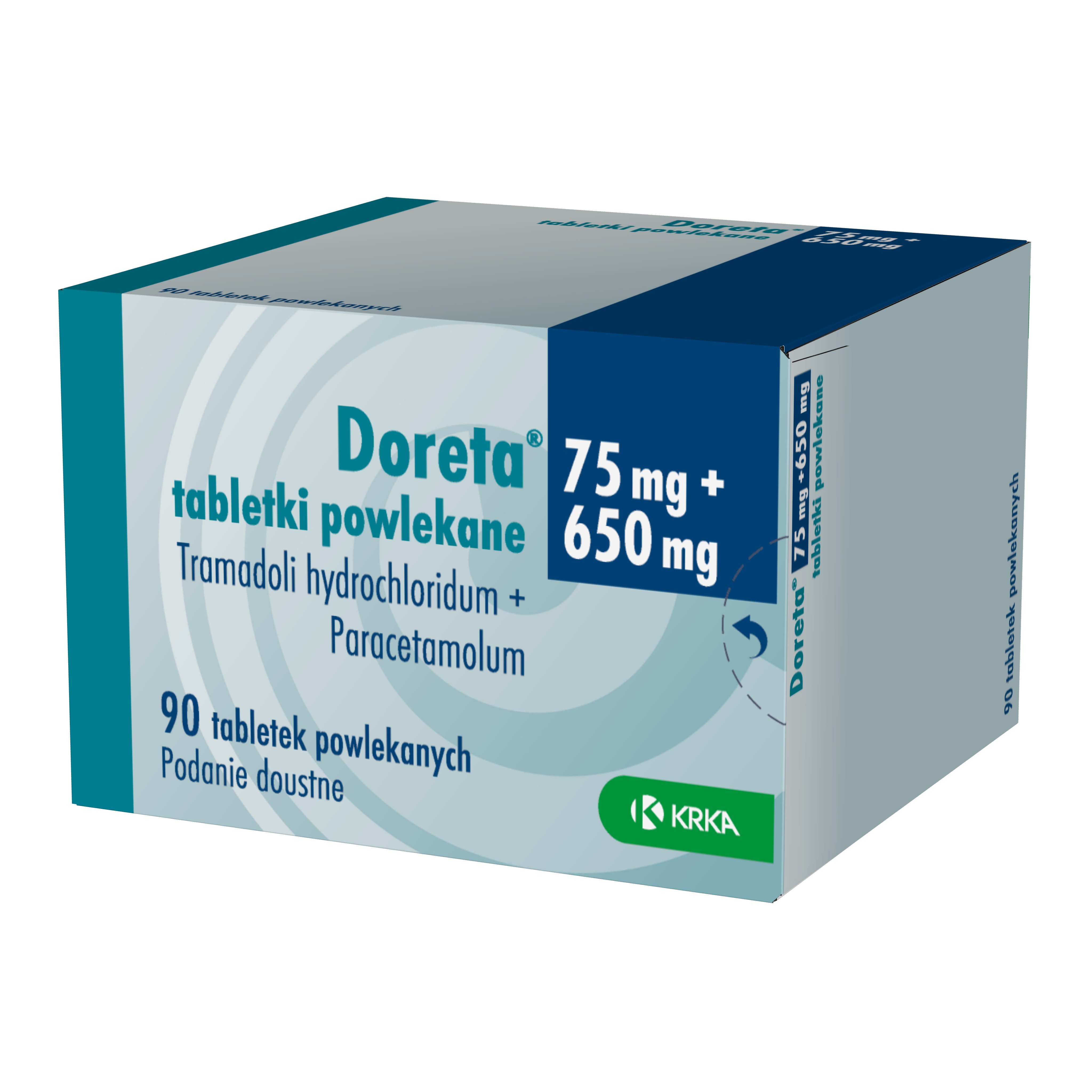 Doreta 75 mg/650 mg pakuotė