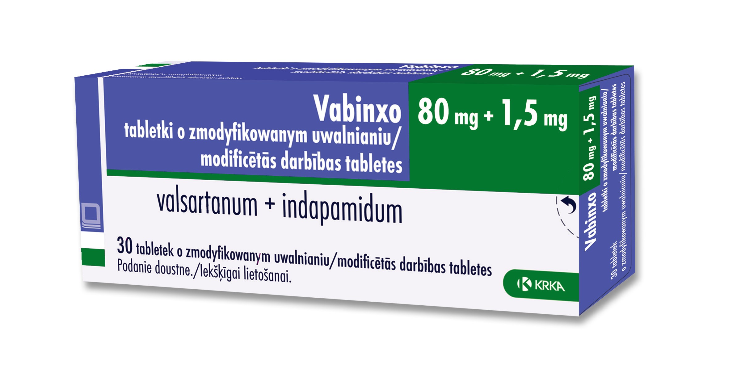 Vabinxo 80 mg/1,5 mg pakuotė