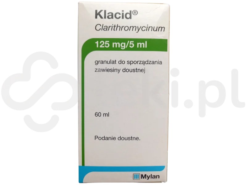 KLACID 125 mg/5 ml pakuotė