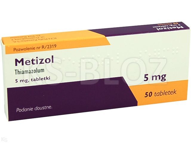 Metizol 5 mg pakuotė