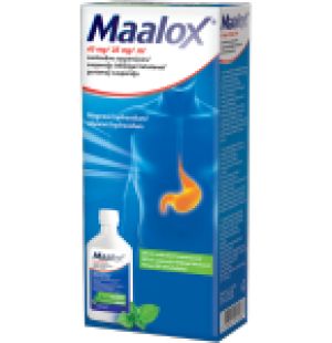 Maalox 40 mg/35 mg/ml pakuotė