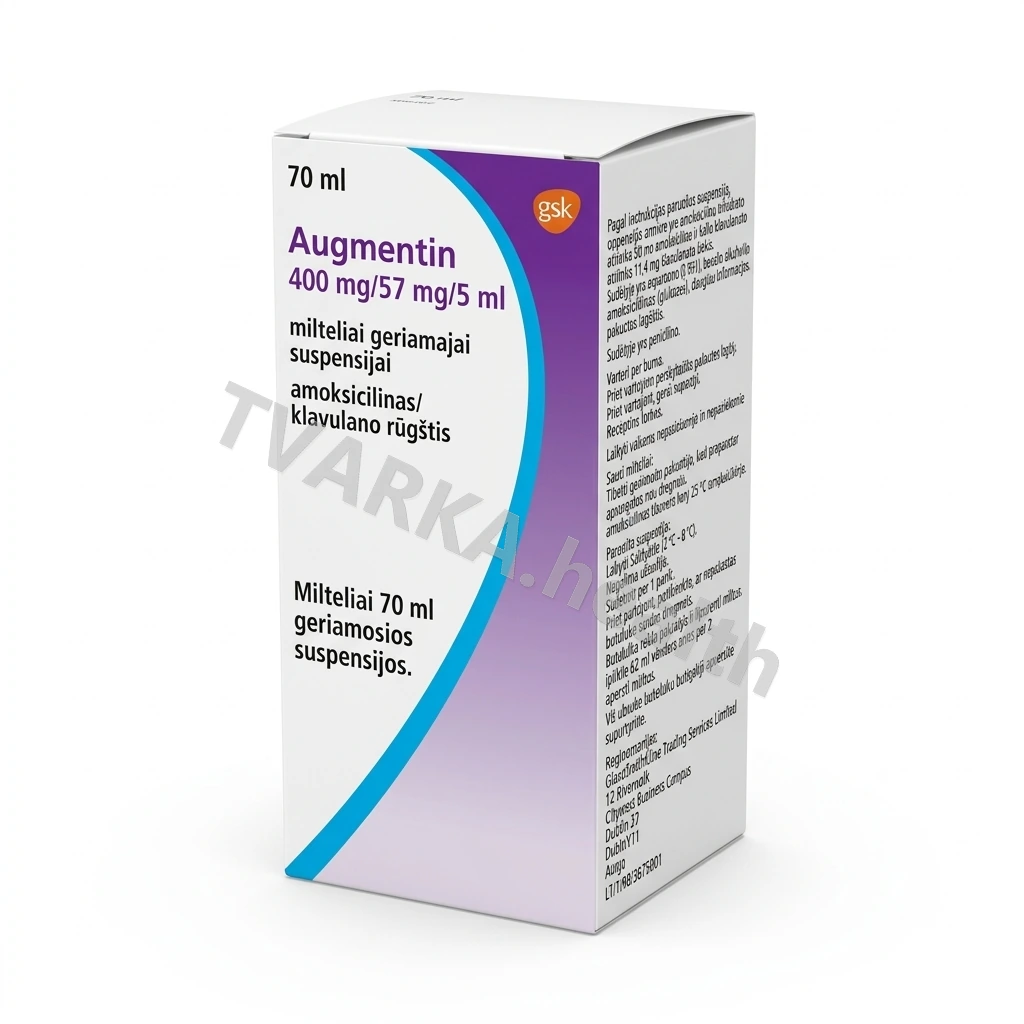 Augmentin 400 mg/57 mg/5 ml – pakuotės iliustracija
